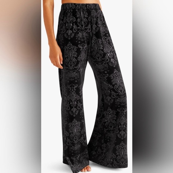 Beyond Yoga Pants - Beyond Yoga Black and Gray Wide Leg Pants